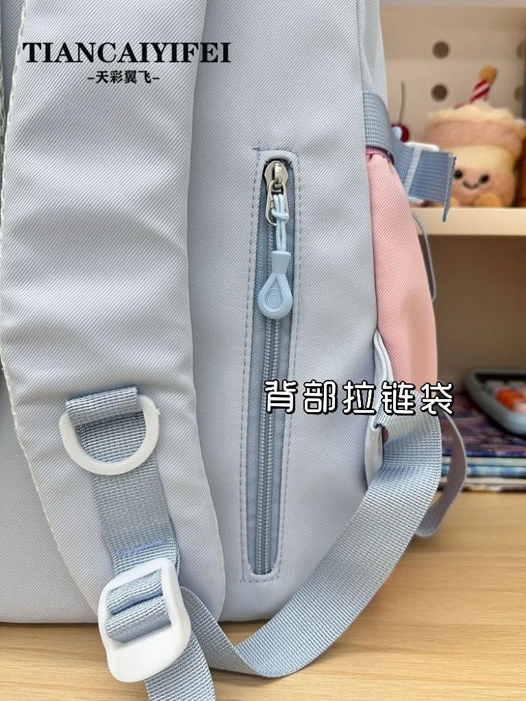 School Bag Ita Bag Young Girl School Backpacks Girl Ins Sweet Japanese Backpack Y2K Transparent Display Bag Large Backpack