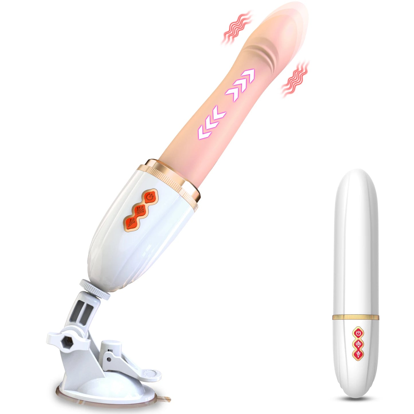 Thrusting Massager, Sex Toy, Vibrator, Adult Toy, Realistic Suction Cup Massager, G-Spot and Anal Adult Toy, Suitable for Couple