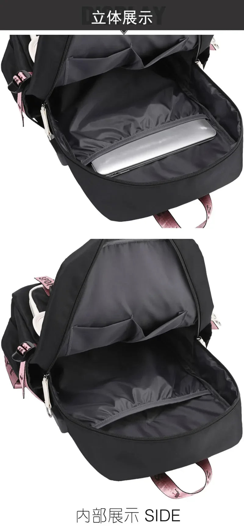 School Bags for Teenage Girls The Amazing World of Gumball Printed Students Bookbag Large Capacity Travel Bagpack with Usb Port