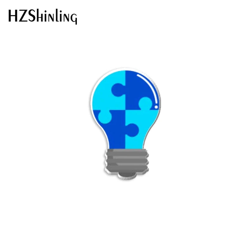 2023 New Autism Awareness With Heart Acrylic Lapel Pin Epoxy Butterfly Clasp Pin Handmade Butterfly Brooch