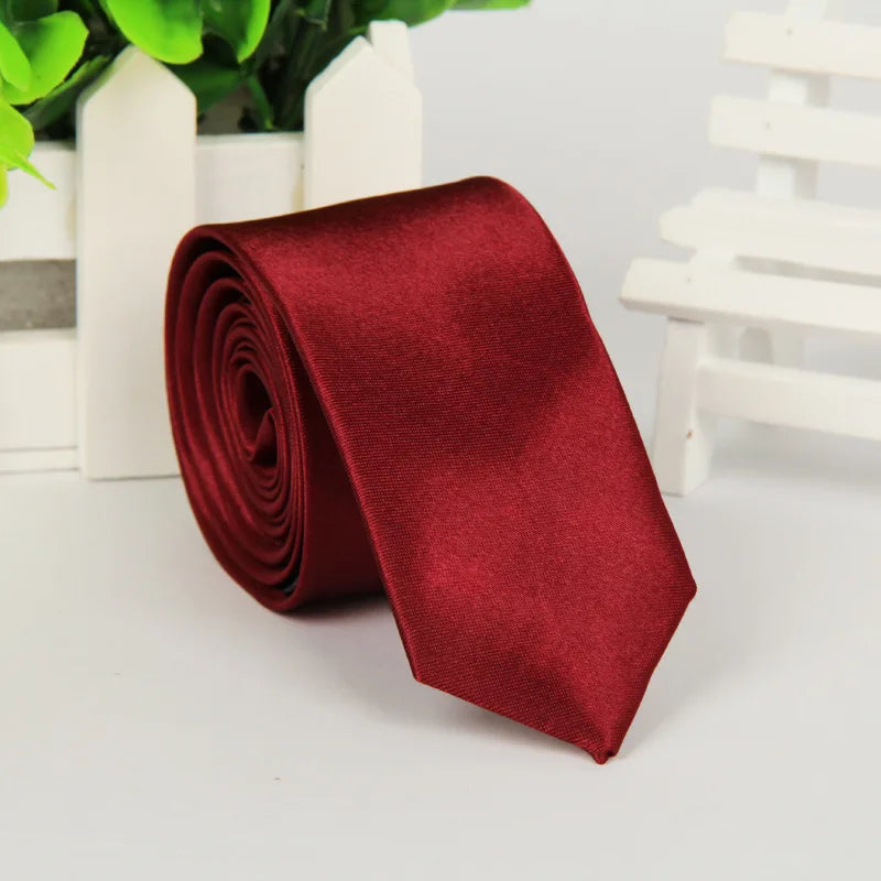 5cm Men tie silk polyester necktie classic formal solid plain pink black sage wedding party gift Slim Skinny women tie  cravatte