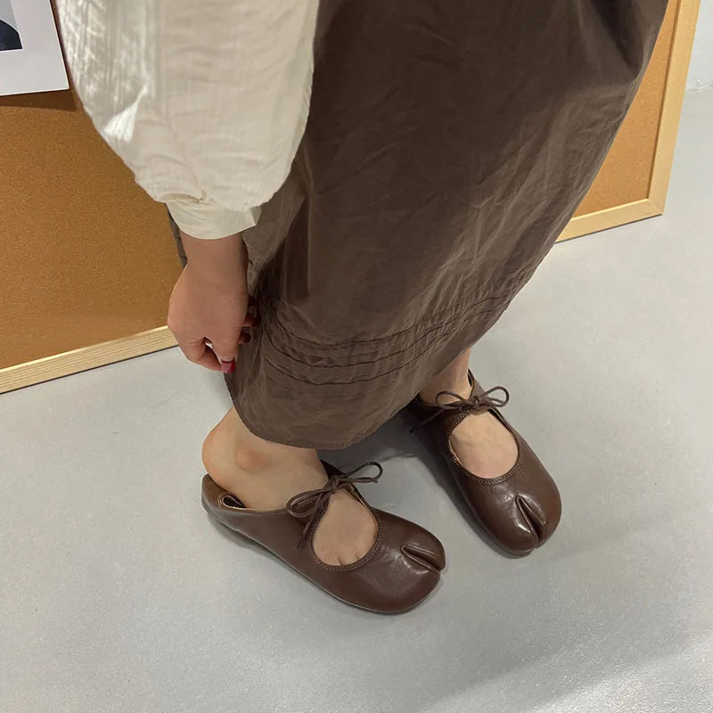 new Footwear Butterfly-Knot Ladies Flats Slip On Shoes Casual Female Soft Fashion Strange Toe Women Flats With Shoes