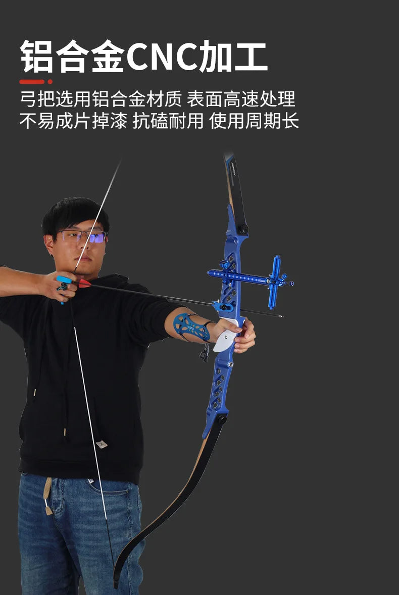 68 Inch Takedown Recurve Bow 16‑38Lbs Draw Weight Archery Equipment For Outdoor Sport Target Shooting Training Practice