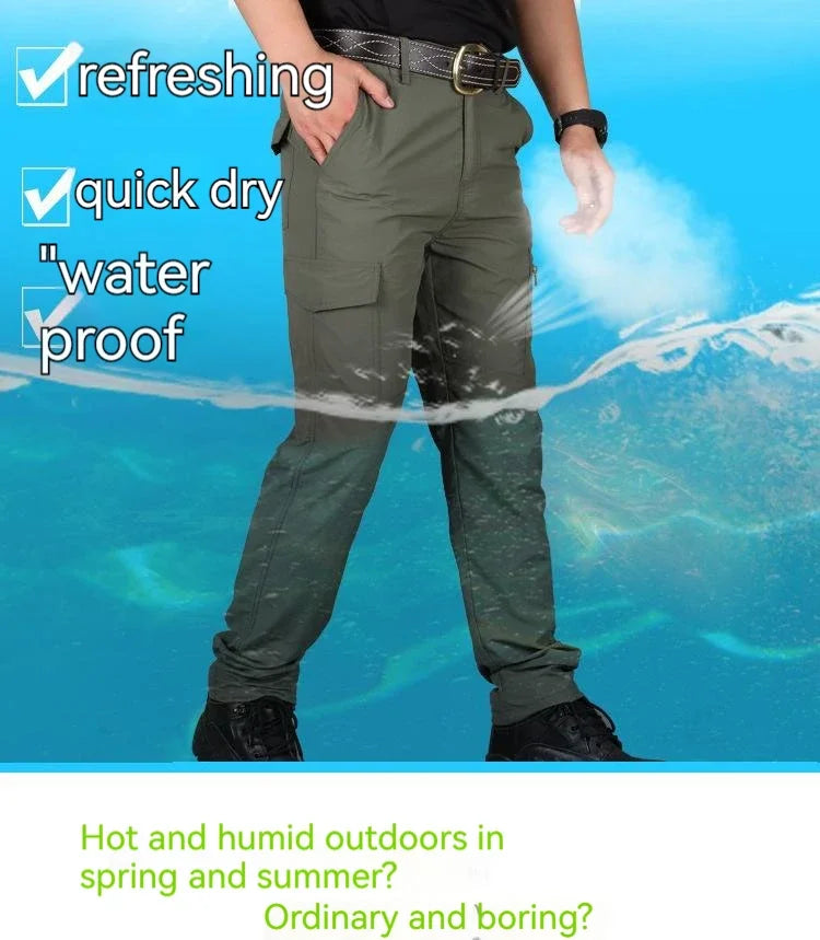 Summer Cargo Pants Men Army Military Tactical Jogger Trekking Hiking Mountain Work Tourism Trousers Streetwear