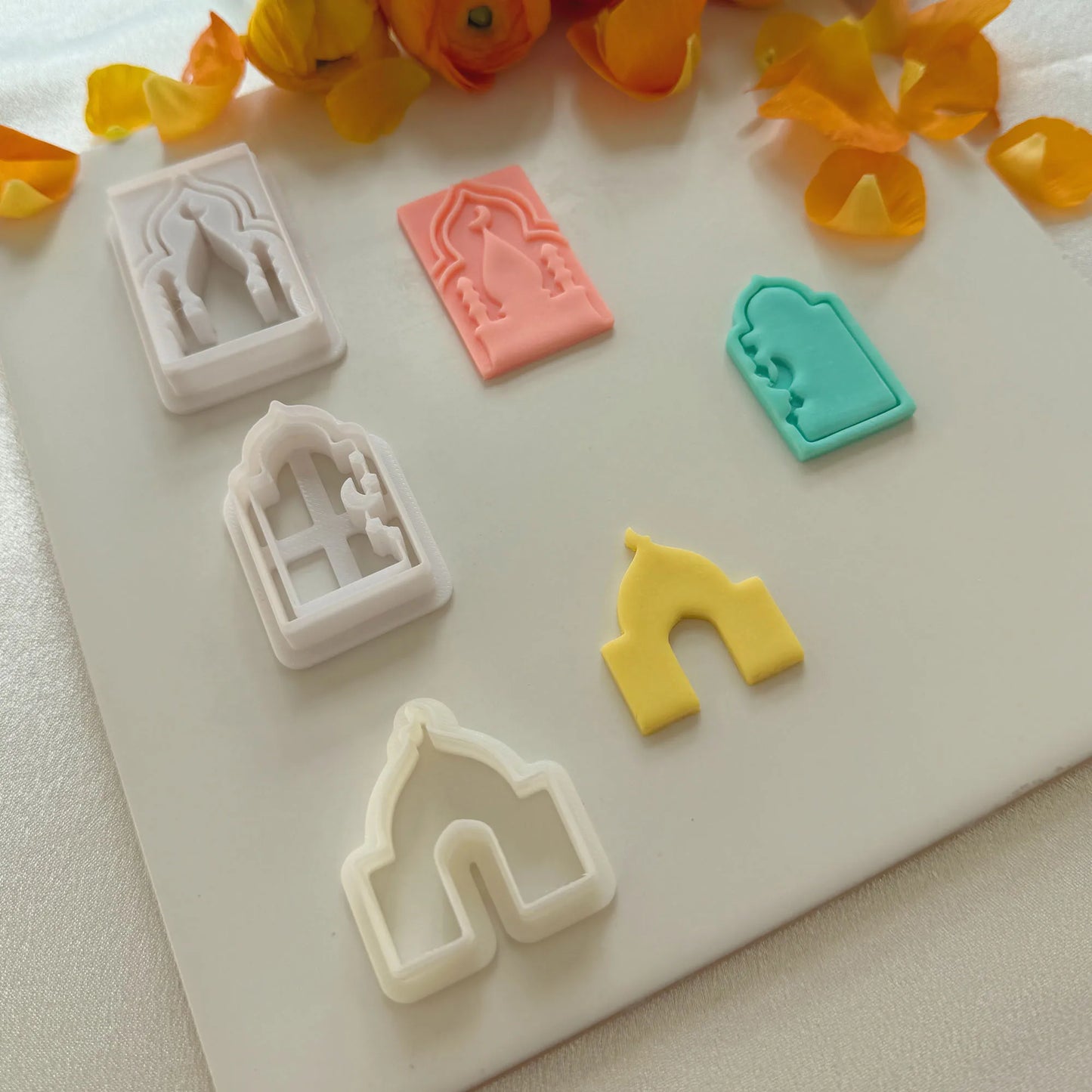 Arabesque Polymer Clay Cutter Islamic Cutting Mold Temple Mosque Ramadan Style Cutters Arabian 3D Cutters 3D Clay Cutter