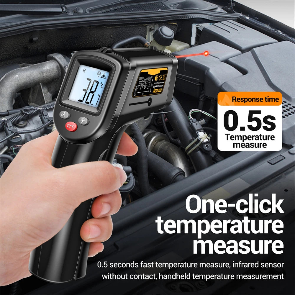 Digital Infrared Thermometer Non-contact Thermometer Industrial Precision Laser Temperature Meter Pyrometer Instrument Tool