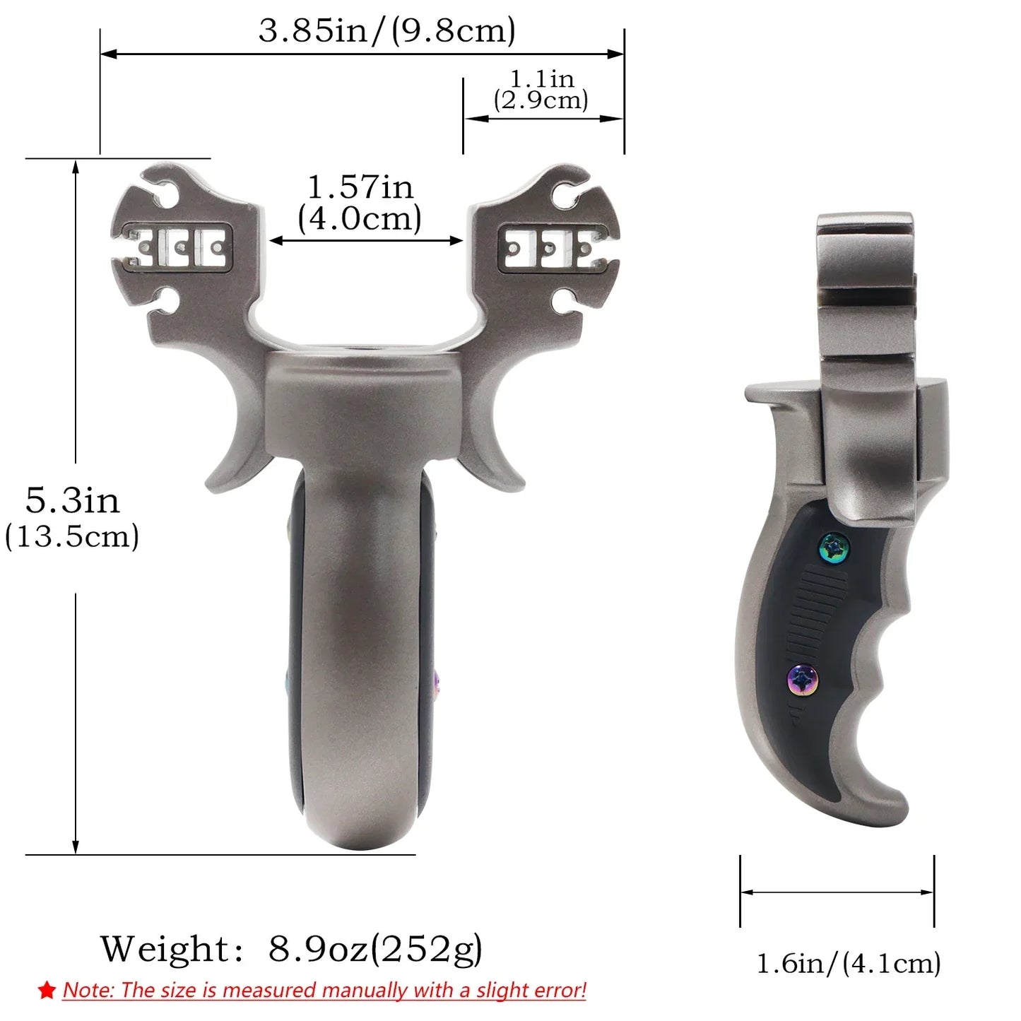 High-quality Aluminum Alloy Slingshot With Multi-functional Elastic Bands Suitable For Outdoor Hunting and Shooting