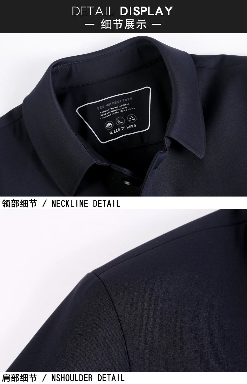 2025 New Wool Trench Coat in The Long High-end Handsome Men Lapel Large Size Spring and Autumn Old Dad Business Coat  M-4XL