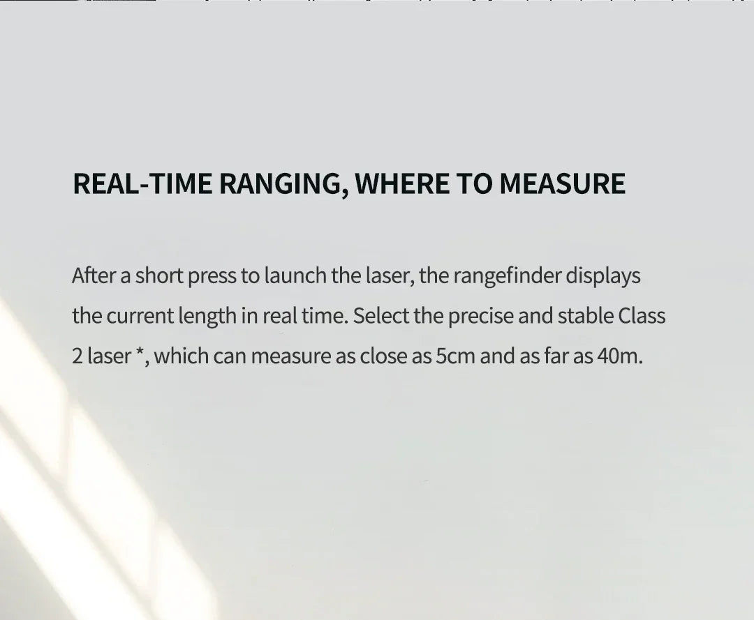 Original Xiaomi Mi Smart Laser Rangefinder Real Time Distance Meter LCD Display Range Finder Tape Measure Work with Mi Home APP