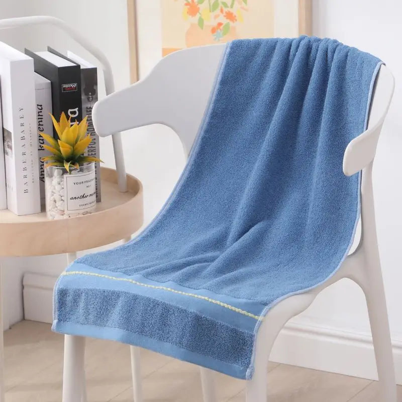 40*90cm Lengthened Bath Towel Cotton Adult Plus Size Thickened large body bath towels Absorbent Soft Big Towel Bathroom supplies