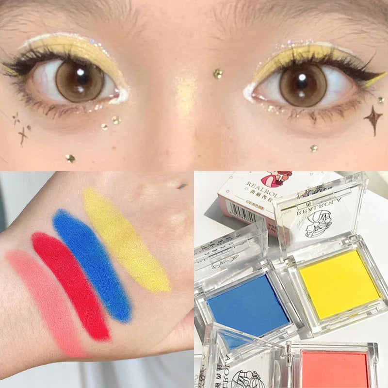 Matte Green Yellow Monochrome Eyeshadow Palette Natural Color Rendering Powder For Delicate Eye Contouring Brightens Makeup