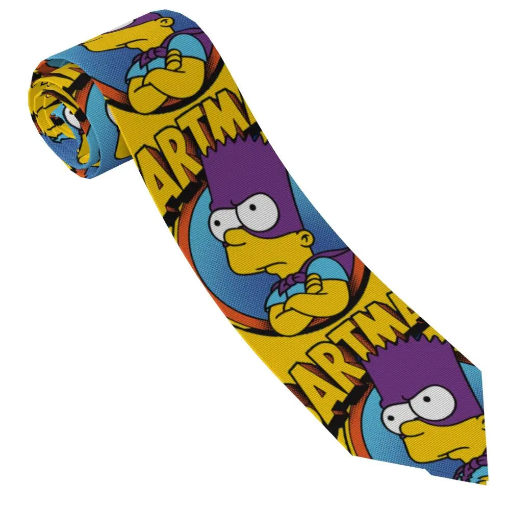 Personalized The S-Simpsones Homer Neck Ties Men Formal Silk Wedding Neckties
