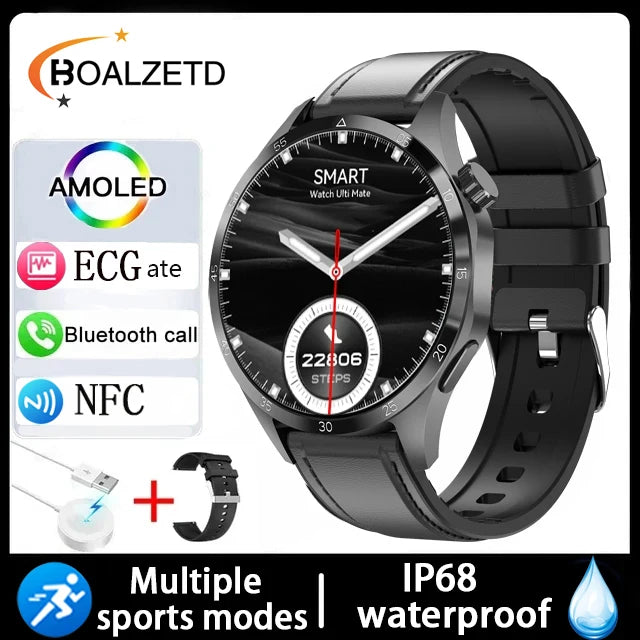 2025 New Men Watch 4 Pro 1.43 inch 360*360 AMOLED HD Screen Bluetooth Call Health Monitoring Men Watch Men For Android IOS clock