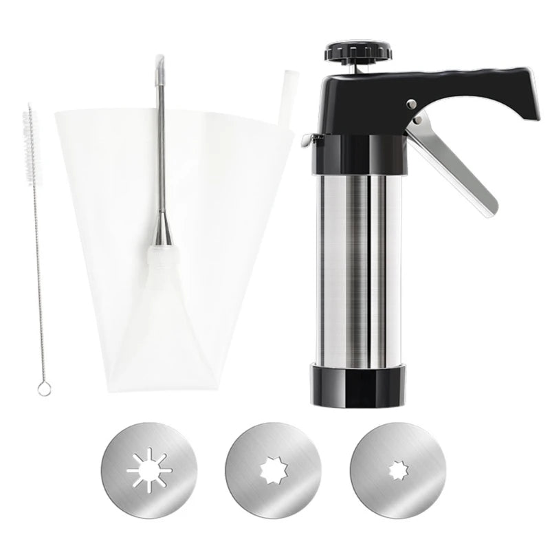 Easy To Use Churro Press Stainless Steel Spanish Treat Machine Professional Cookie Press Practical Kitchen Baking Tool