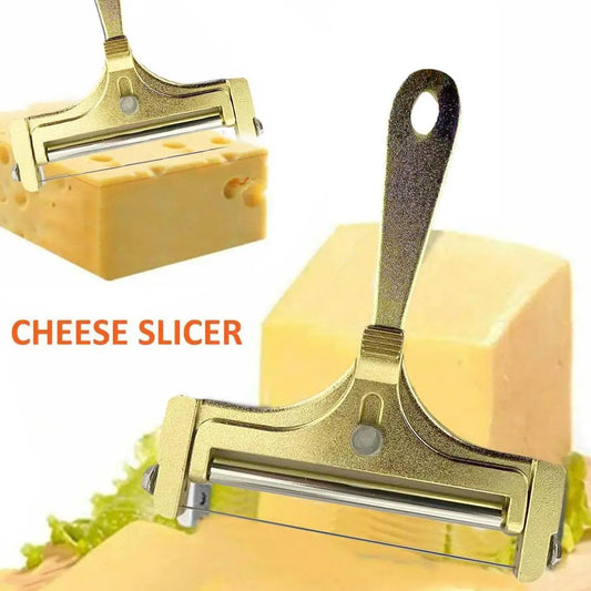 Cheese Slicer With Steel Wire & Roller Adjustable Kitchen Manual Slicer Cheese Butter Grater Thickness Cutter Che W9L5