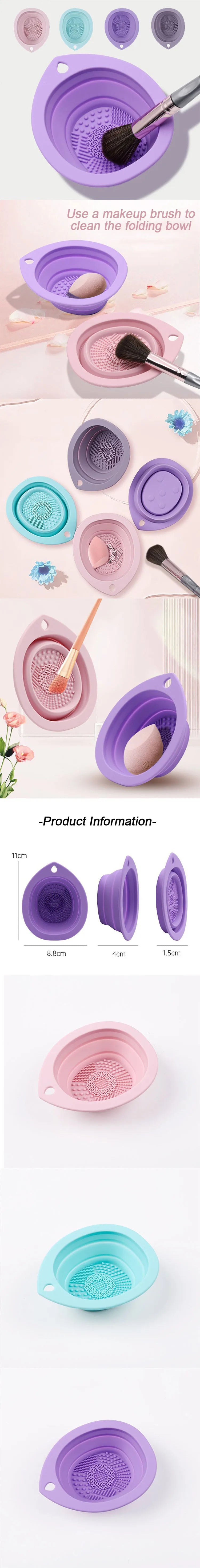 1/2PCS Silicone Makeup Cleaning Mat for Cleaning Makeup Brushes Makeup Brushes Wash Brush Cleaner Tool HZSQJGZ04