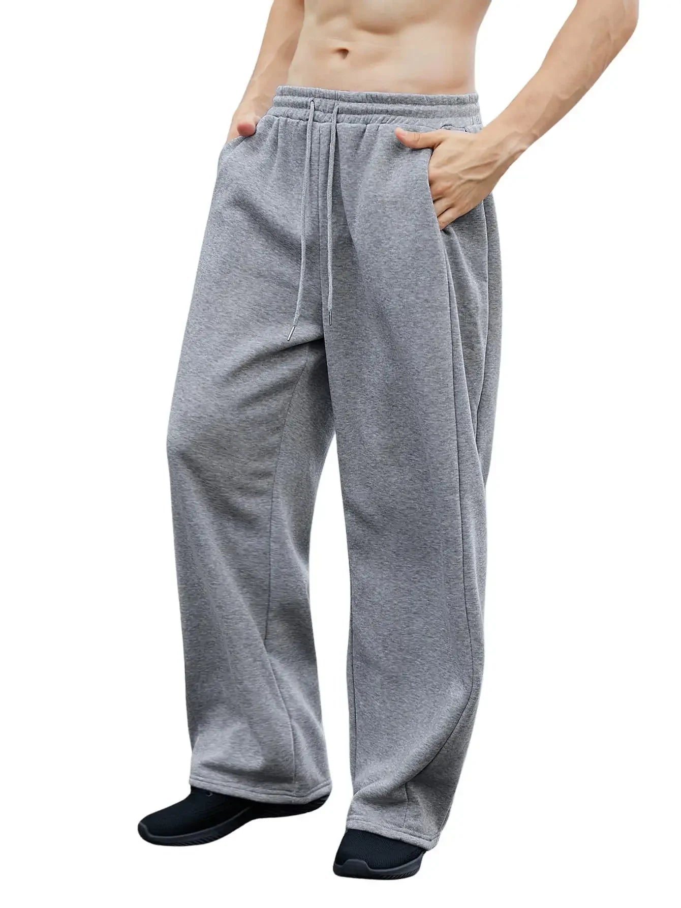 2025 New Korean style Sweatpants Sport Pants Men Running Pants Spring Summer Loose Casual Sweat Pants Straight Jogging Pants Men