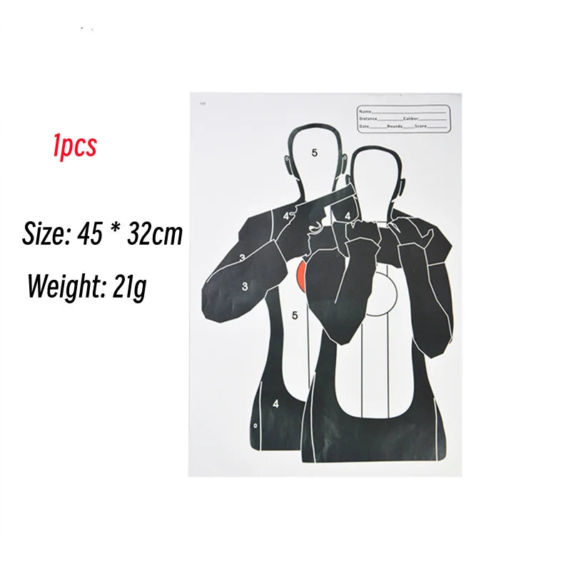 Archery Target Paper 45 * 32cm Fun Shooting Function Picture Training Accessories Splash Activity Paper Target