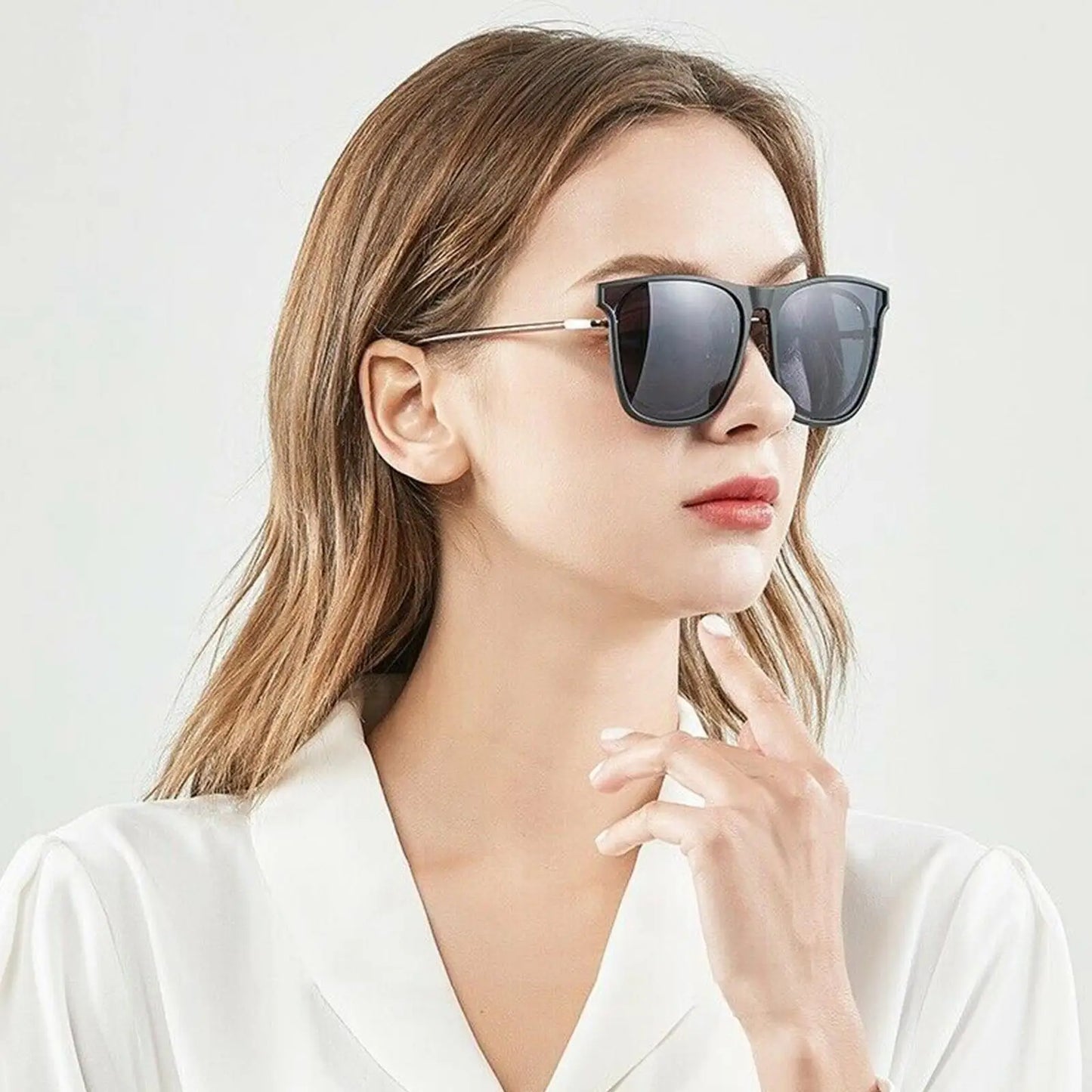 Polarized Clip On Sunglasses Men Women UV400 Anti Glare Sun Glasses for Driving Fishing Vintage Square Flip Up Glasses Eyewear