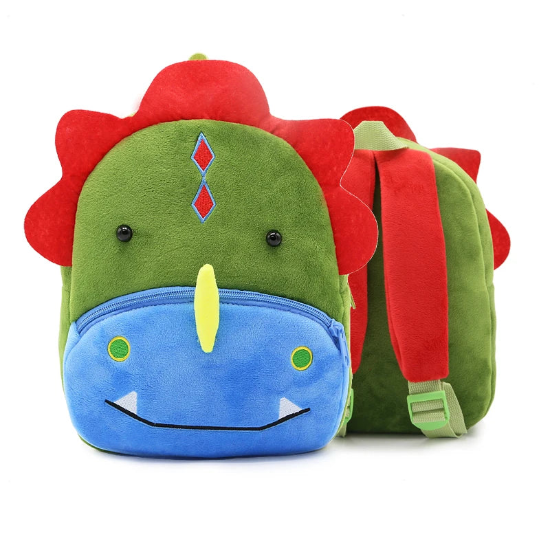 Cute cartoon animals school bags for Kindergarten kids backpack boys girls plush backpack