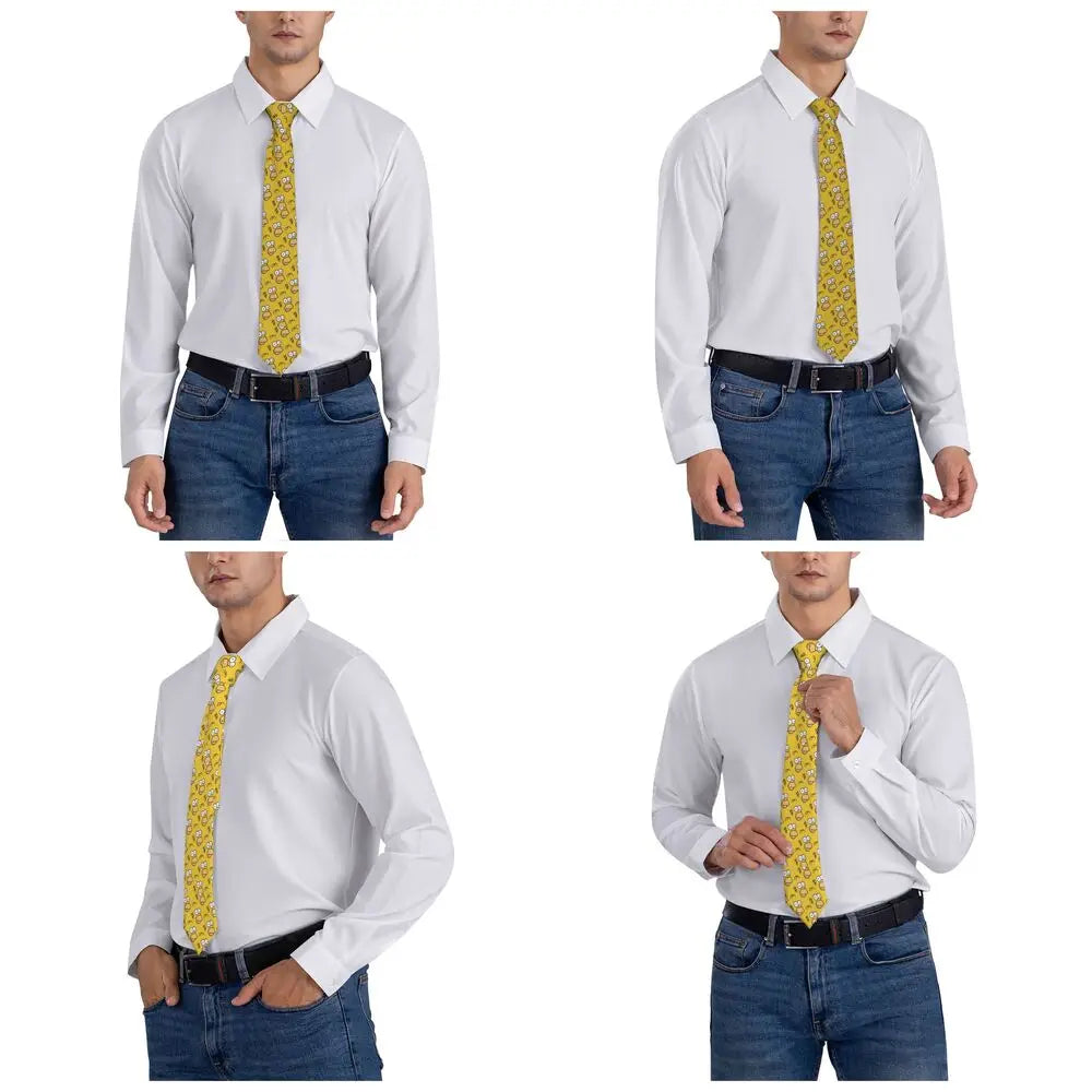Personalized The S-Simpsones Homer Neck Ties Men Formal Silk Wedding Neckties
