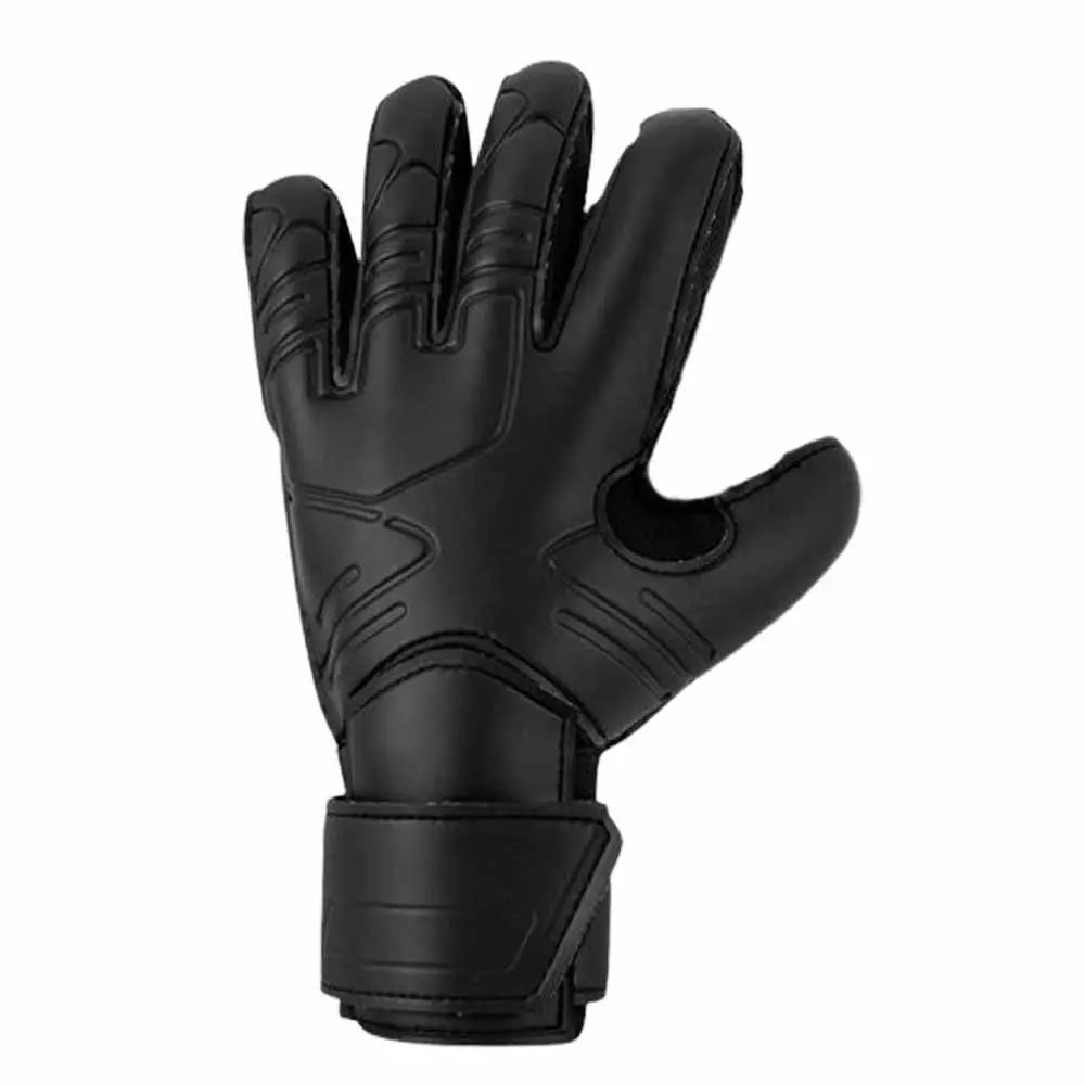 Finger Protection Goalie Gloves Black Durable Latex Soccer Gloves Wear-Resistant Thickened Football Goalkeeper Gloves Outdoor