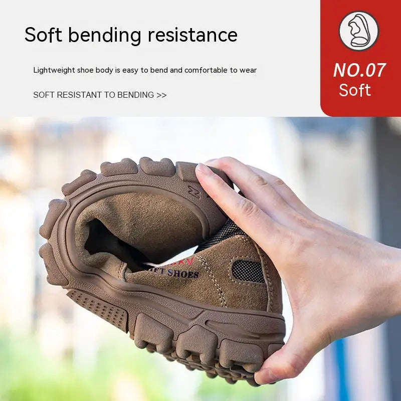Safety Shoes Men Steel Toe Work Shoes Anti-smash Anti-puncture Indestructible Shoes Protective Boots Construction Work Shoes
