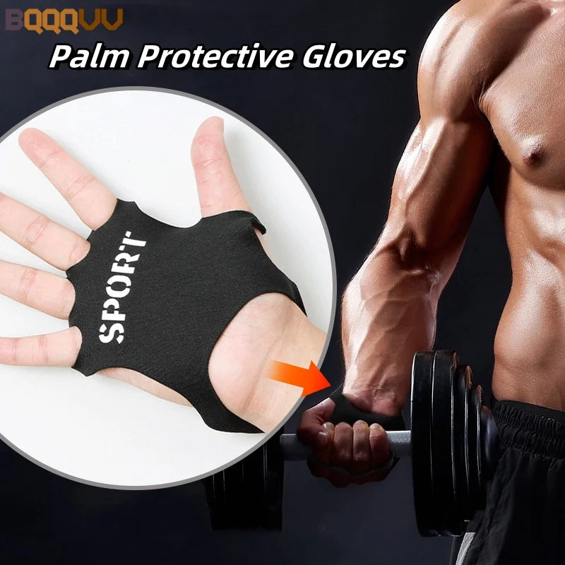 1Pair Workout Gloves Lifting Grips Cross Training Weightlifting Palm Grips Hand Protection For Home Gym Fitness Pull-Ups Durable