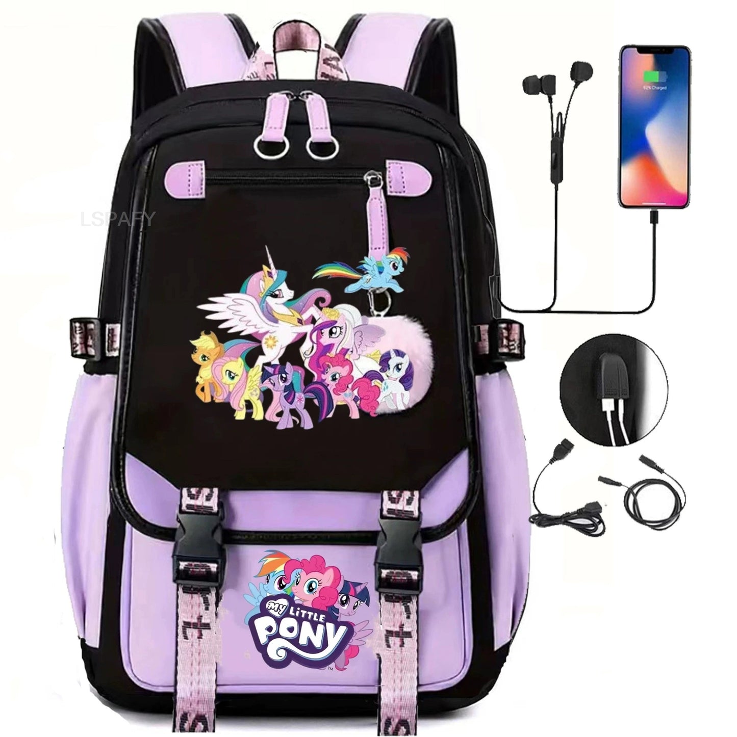 My Little Pony SchoolBags Fashion Boys Girls Backpack Rucksack Casual Travel Multipocket Book Bags New Semester Gift