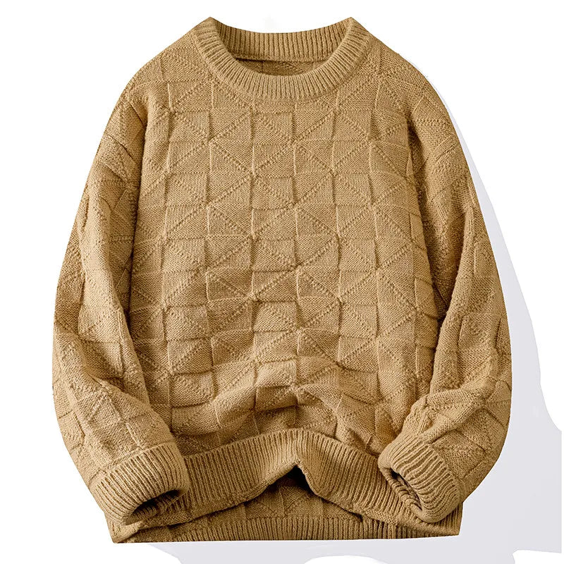 Windproof New Winter Tracksuit Sweatshirt Knit Long Sleeve Sweater Top Loose Shirt Coat Men Crew Neck Pullover Casual Streetwear