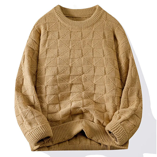 Windproof New Winter Tracksuit Sweatshirt Knit Long Sleeve Sweater Top Loose Shirt Coat Men Crew Neck Pullover Casual Streetwear