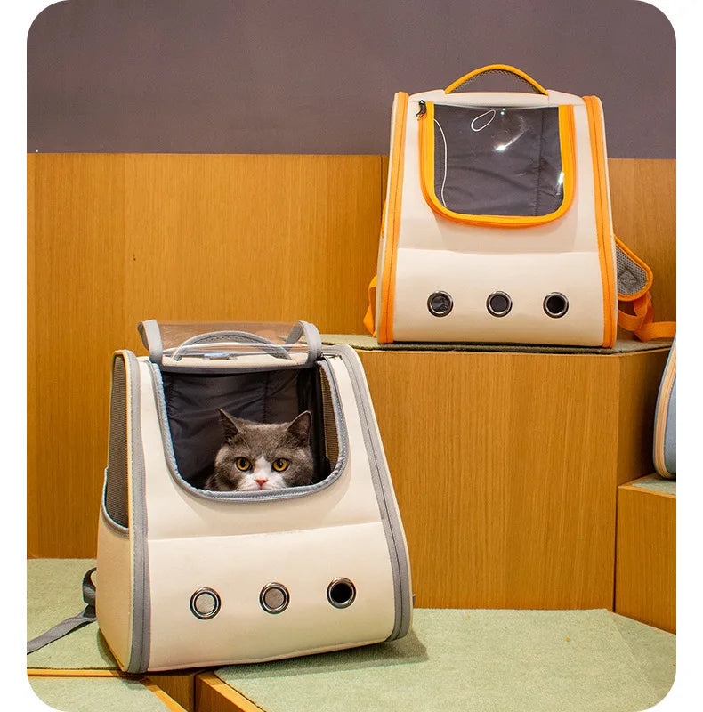 Pet backpack large capacity out of the portable shoulders cat bag pet backpack cat and dog out of the travel carrying bag