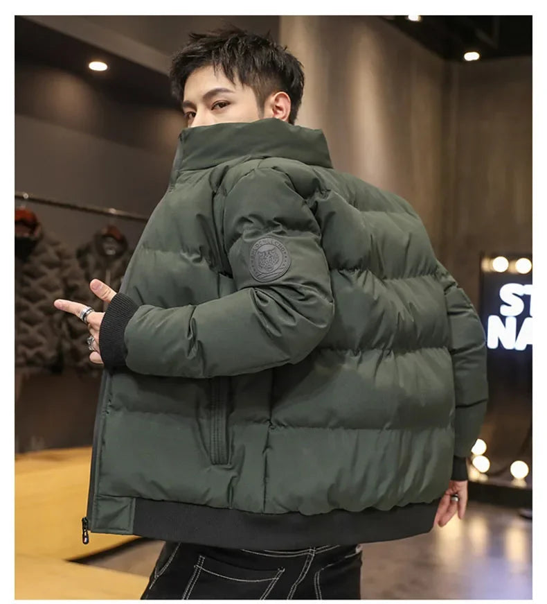Winter Man Jackets Cotton-padded Parkas Puffer Jacket Men Warm Coats Thick Fashion Casual Outwear Streetwear Men's Clothing Top