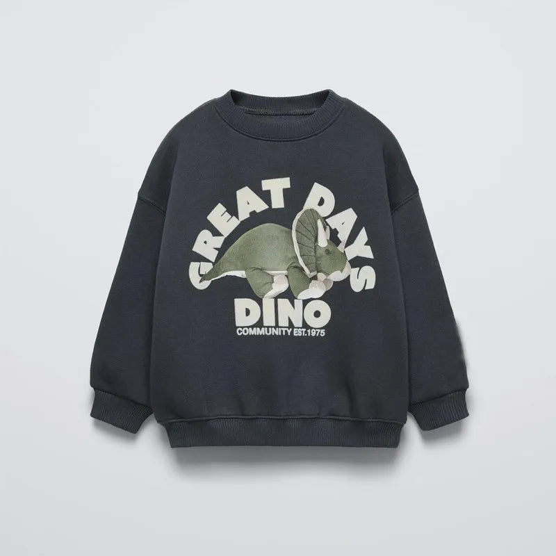 2024 New Spring Autumn Bobo Baby Boys Girls Tops Clothes Cotton Hooded Sweatshirt Kids Casual Sportswear Children's Clothing