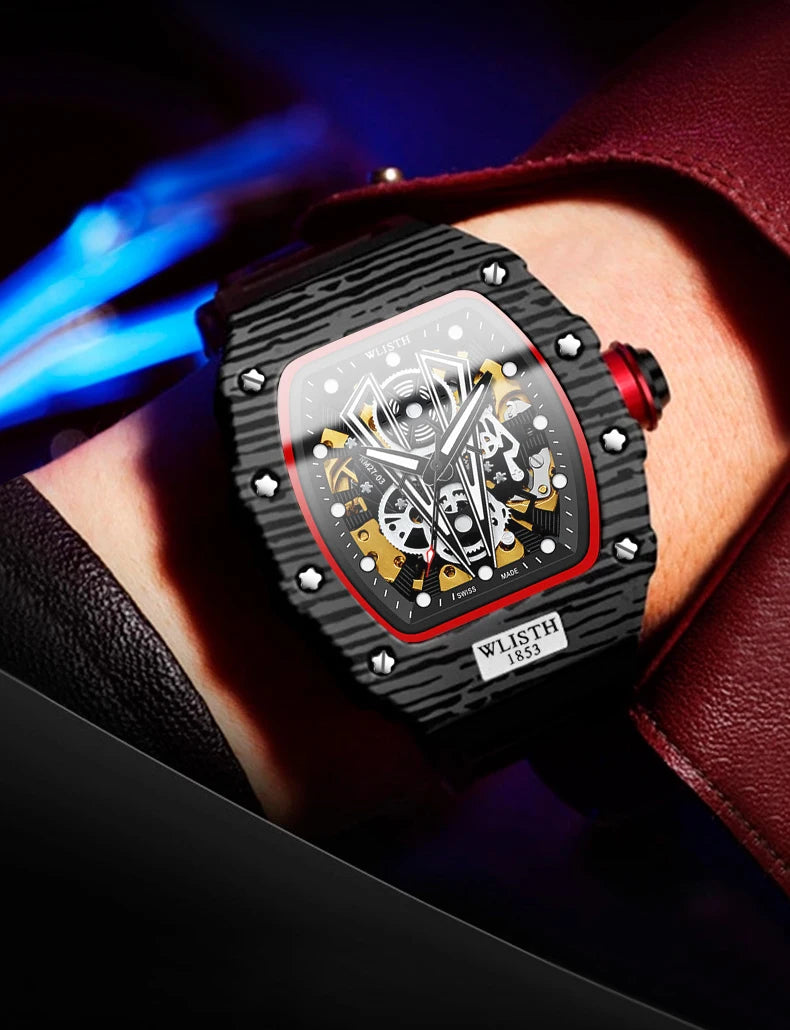 Automatic Watch Mechanical Watches for Man Barrel Type Mechanical Watch Men Waterproof Luminous Business Men Montre Homme