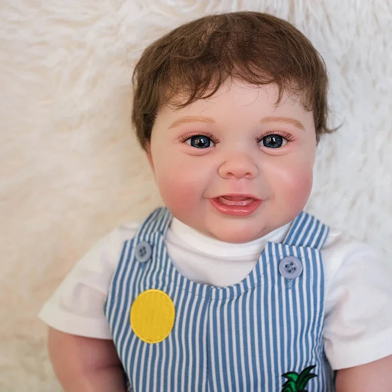 50CM Reborn Baby Doll Newborn Boy Baby Full Boy Silicone Lifelike Real Soft Touch High Quality Handmade Art Doll