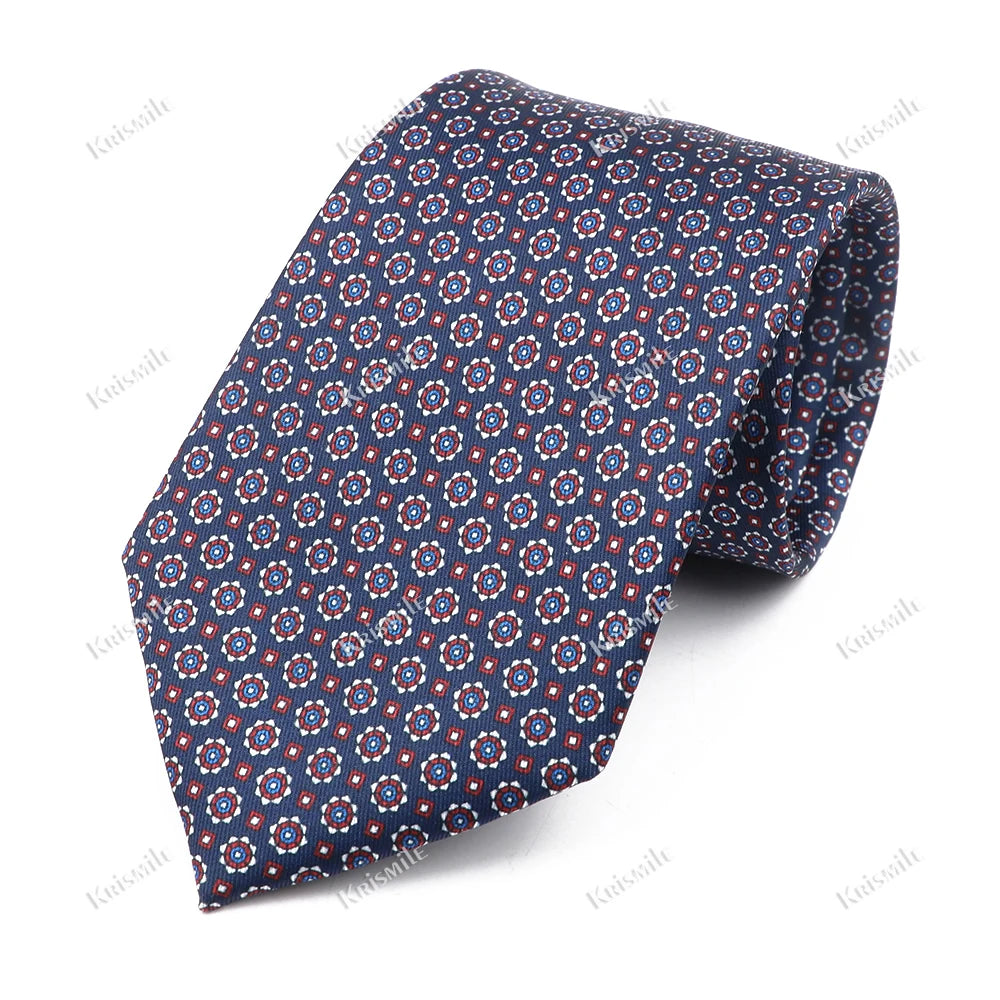 New Design Bohemian Style Necktie For Men Silk Touch Soft Blue Red Yellow Necktie Fit Wedding Party Business Office Accessory