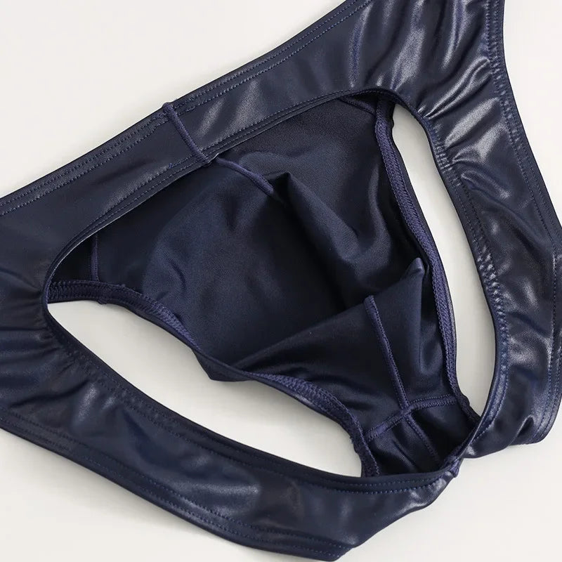 Men's Double Panties Sexy Hollow T-Pants Performance Flirting Pants