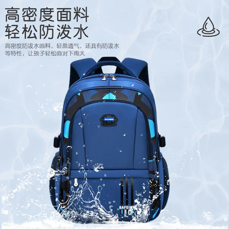 New Elementary School Students Schoolbag Boys 1-3-6 Grades 6-12 Years Old Lightweight Leisure CHILDREN'S Shoulder Bag Large Capa