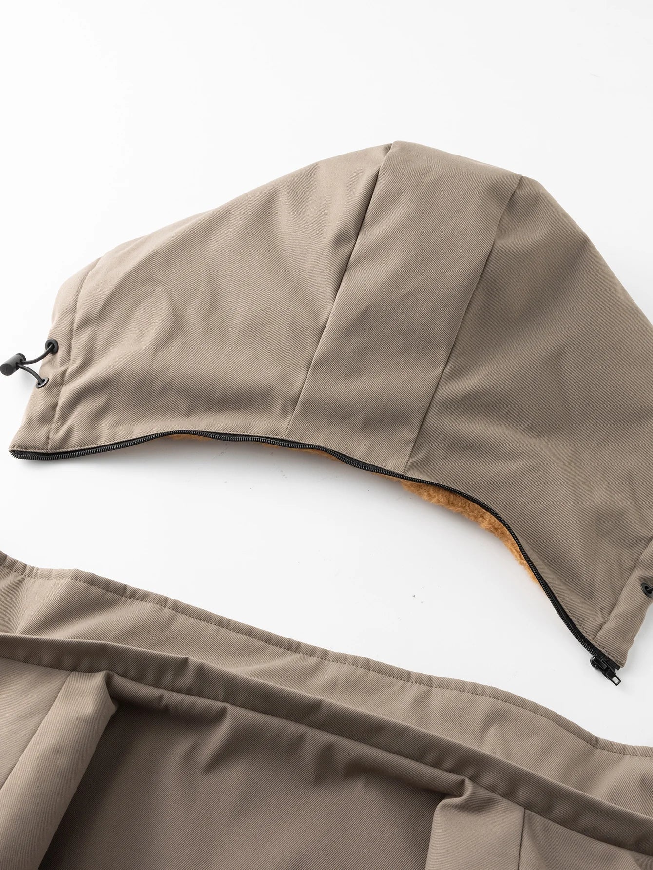 Winter - Proof Men's Jacket: Khaki, Hooded & Plush Fleece Interior