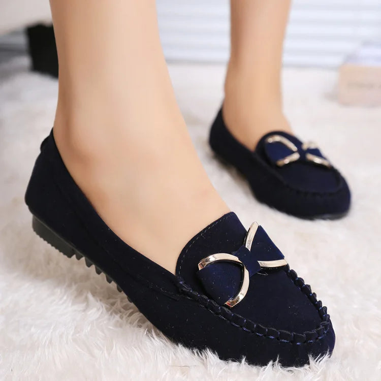 Women's Flat Shoes Fashion Casual Lofers 2025  Ladies Elegant Butterfly-Knot Comfortable Shoes Women Soft Classic Office Shoes