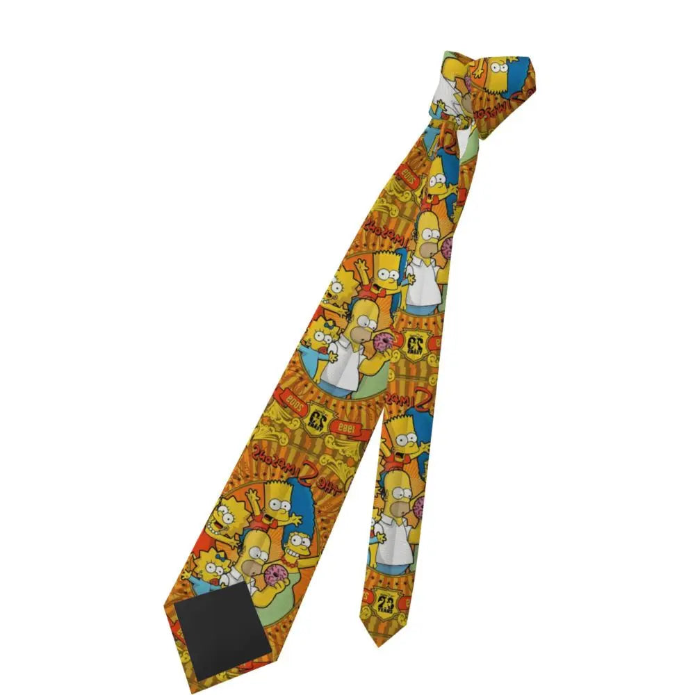 Personalized The S-Simpsones Homer Neck Ties Men Formal Silk Wedding Neckties