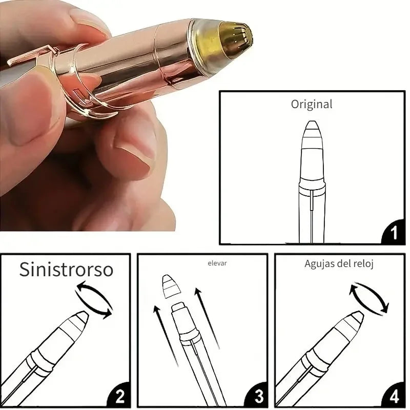 Mini electric eyebrow trimmer, USB charging women's facial shaving and hair removal device, portable eyebrow trimmer pen