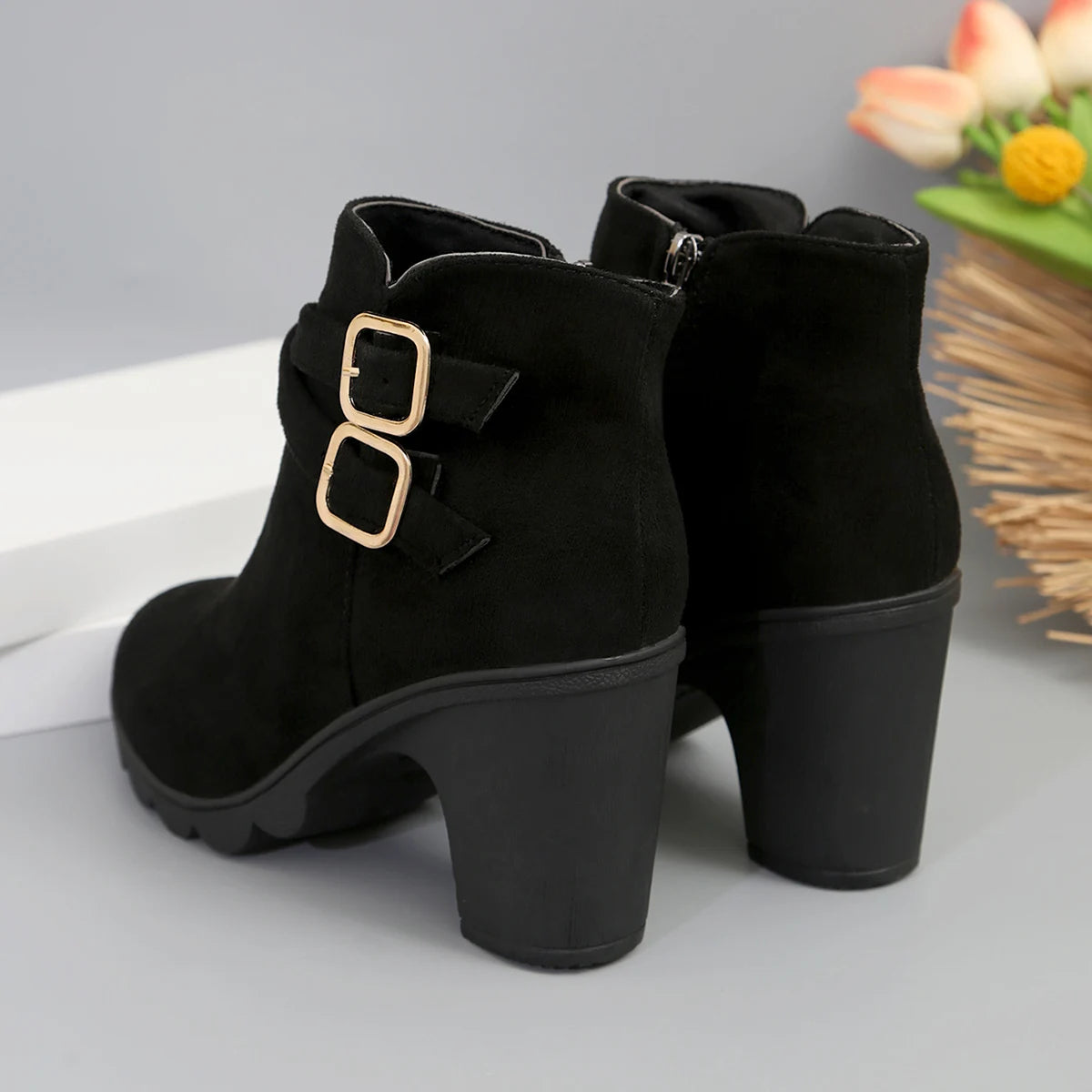 Women High Heels Boots 2024 Winter New Sexy Fashion Platform Boots Outdoor Comfortable Shoes for Women Ankle Boots for Women