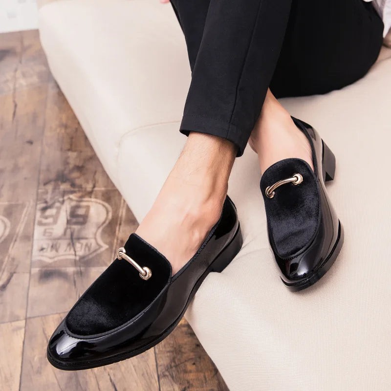 Men's Formal Leather Shoes Patent Leather Luxury Fashion Groom Wedding Shoes Men's Luxury Italian Style Oxford Shoes Ormal Shoes
