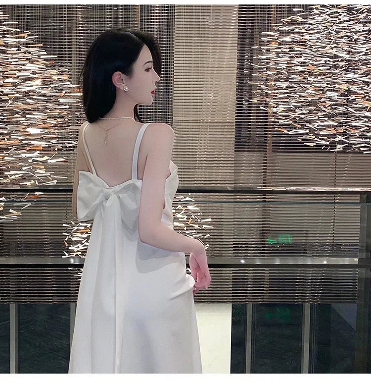 Chic Evening Dresses Dress Women's Elegant Banquet High-End Travel Vacation Photo Dress New Summer Long Sling Dress