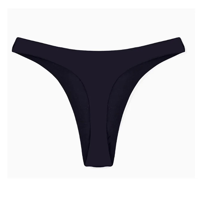 Latex Thongs T-version Underwear Seamless Briefs with hole exotic under Pants sexy bikini