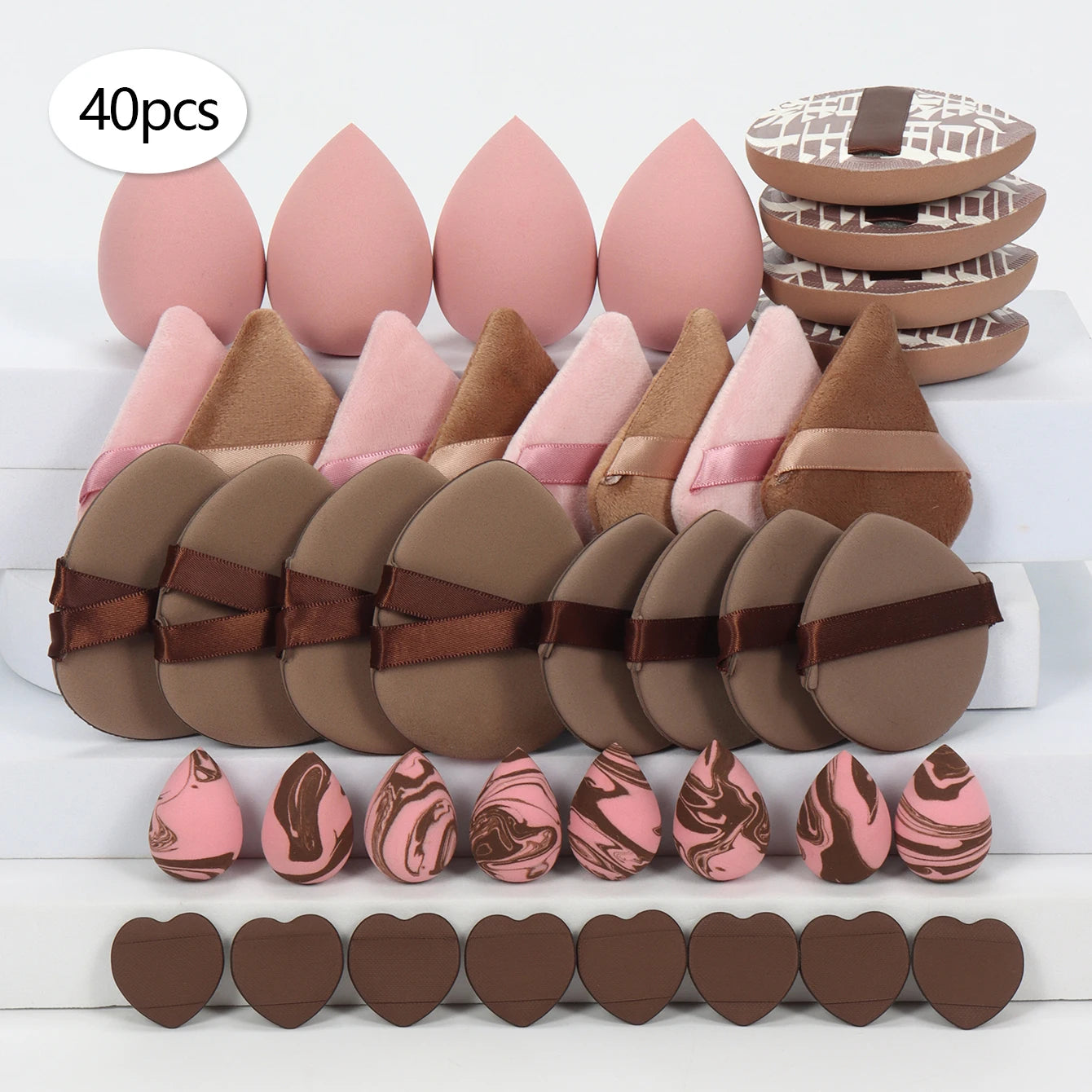 10/20/30/40/50-Piece Set of Multifunctional Makeup Tools, Expands When Exposed to Water, Suitable for All Skin Types