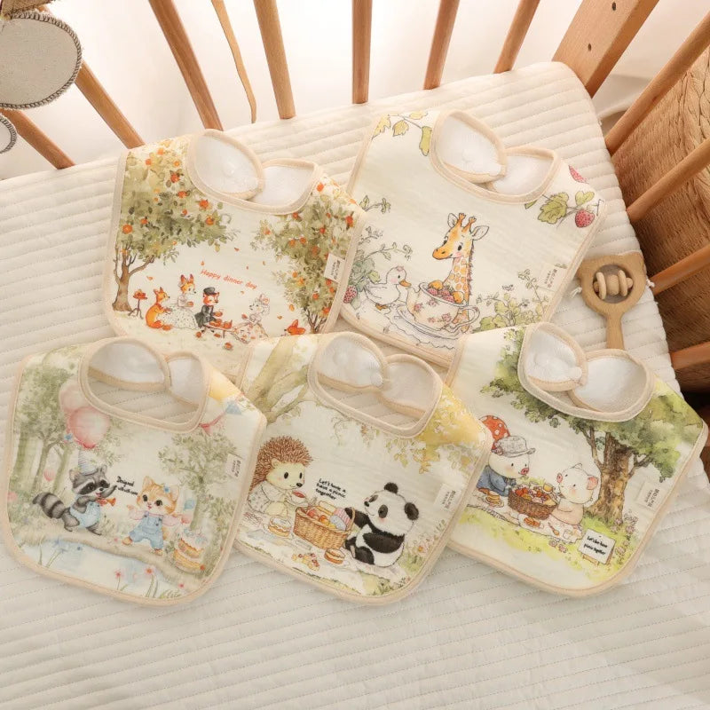 Baby Bibs Burp Clothes Cotton Newborn Bibs for Girls Boys Baby Stuff Infant Accessories Toddler Saliva Towels Baby Care