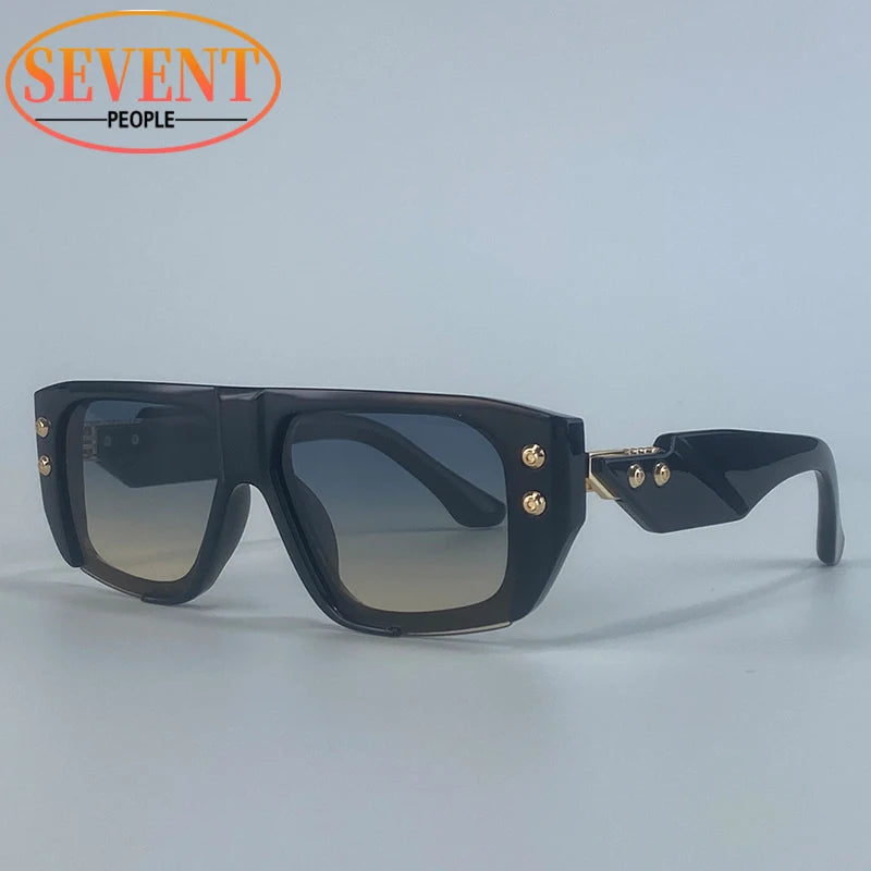 Polarized Oversized Square Sunglasses Men 2025 Luxury Brand Retro Steampunk Outdoor Sun Glasses Trendy Shield Shades UV400
